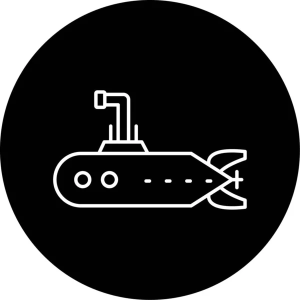 Jednoduchá Ikona Ponorky Pro Obchod Vektorová Ilustrace — Stockový vektor