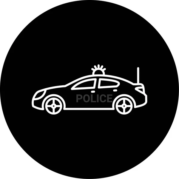 Polizeiauto Einfaches Symbol Für Unternehmen Vektor Illustration — Stockvektor