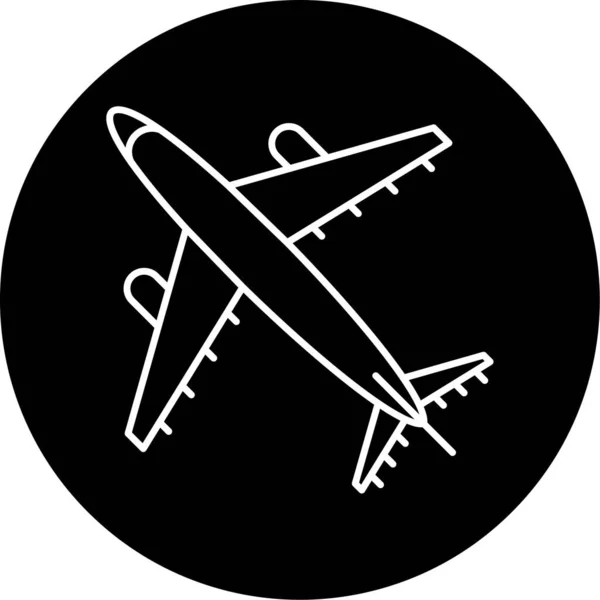 Aeroplane Simple Icon Business Vector Illustration — Image vectorielle