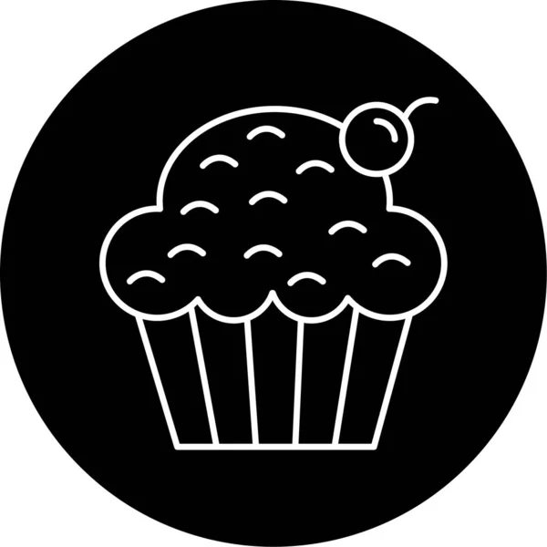 Cupcake Simple Icon Business Vector Illustration — Archivo Imágenes Vectoriales