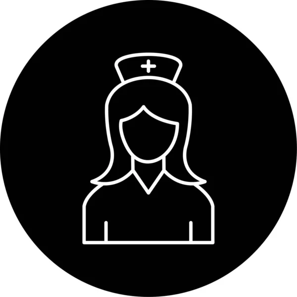 Krankenschwester Icon Vektor Illustration — Stockvektor