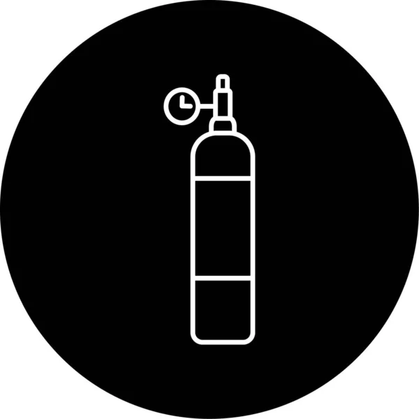 Illustration Des Sauerstoffzylindersymbols — Stockvektor