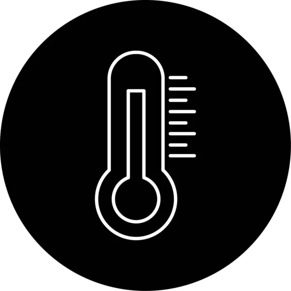 Illustrazione Vettoriale Icona Temperatura Calda — Vettoriale Stock