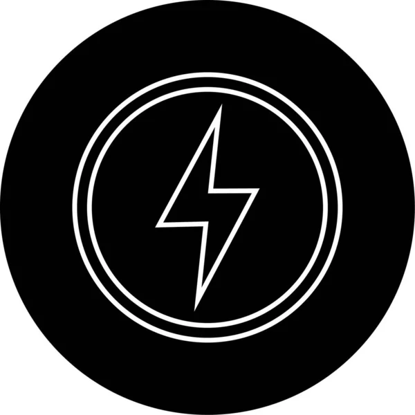 Lightning Button Icon Vector Illustration — Stockvektor