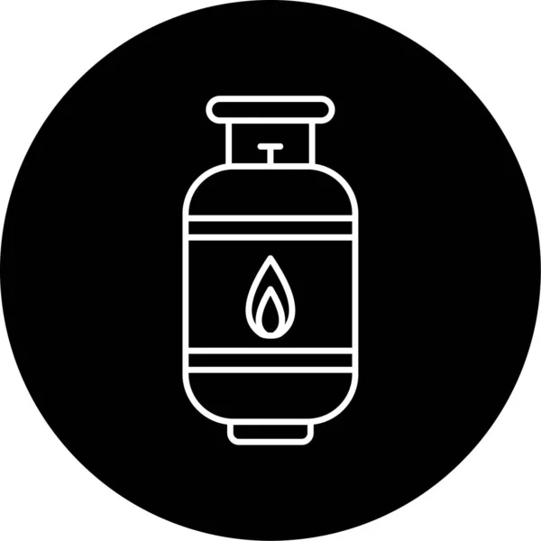 Gas Cylinder Icon Vector Illustration — Stock vektor