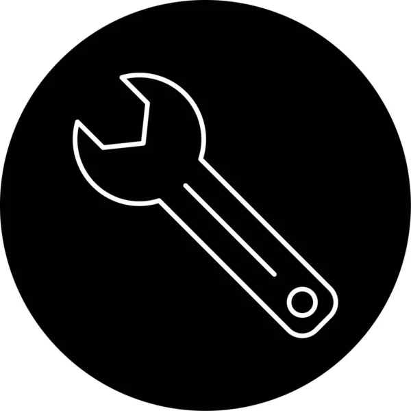 Schraubenschlüssel Symbol Vektor Illustration — Stockvektor