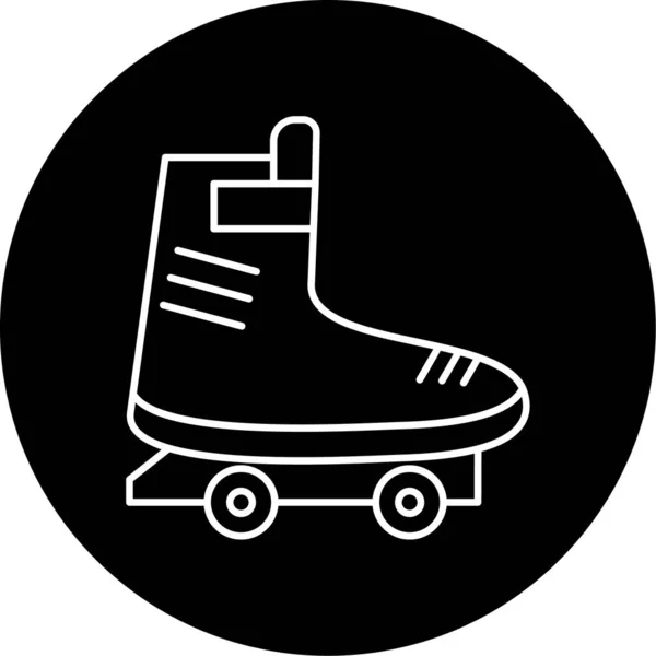 ローラー スケートのアイコン ベクトル図 — ストックベクタ