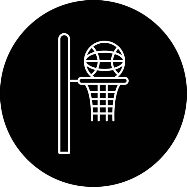 Icono Baloncesto Vector Ilustración — Vector de stock