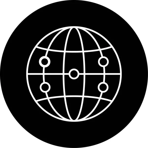 Εικονογράφηση Διανύσματος Εικονιδίου Globe Netowrk — Διανυσματικό Αρχείο
