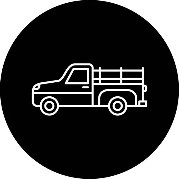 Farmer Truck Icon Vector Illustration — Vetor de Stock