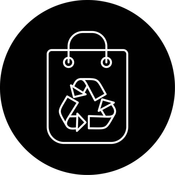 Recycle Táska Ikon Vektor Illusztráció — Stock Vector