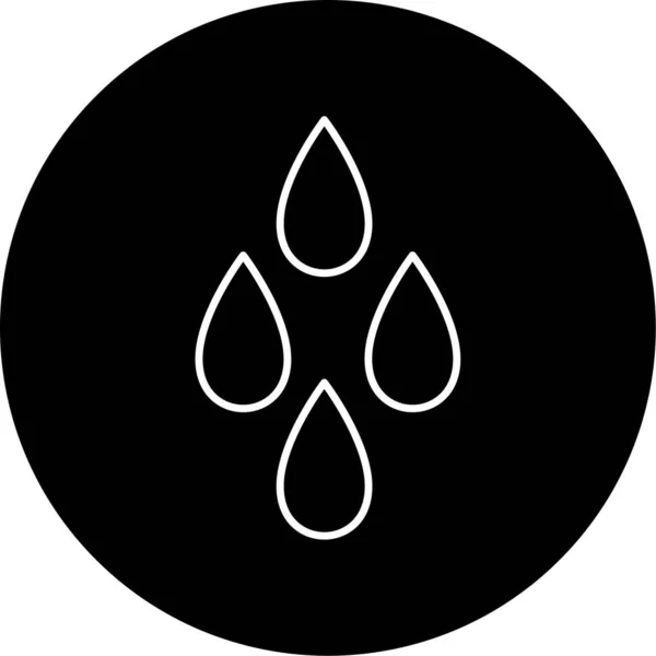 Water Drops Icon Vector Illustration — Stockvektor