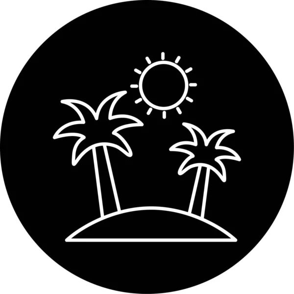 Island Icon Vector Illustration — Stock Vector