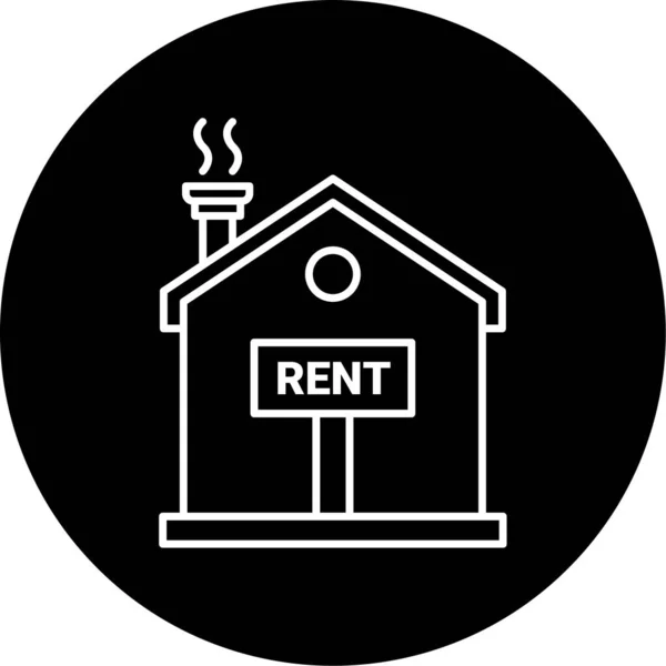 賃貸のための家のアイコンのベクトルイラスト — ストックベクタ