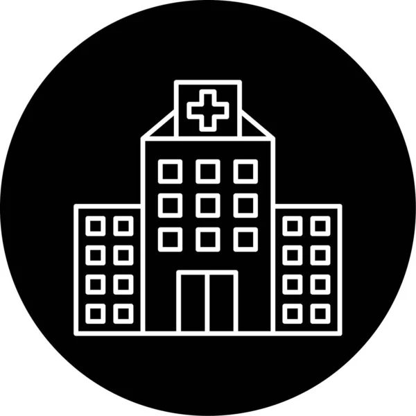 Icono Del Hospital Vector Ilustración — Vector de stock