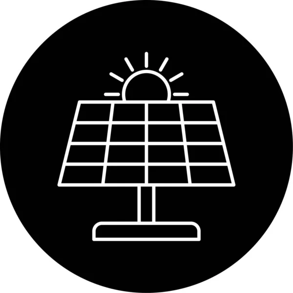 Icono Energía Solar Ilustración Vectorial — Archivo Imágenes Vectoriales