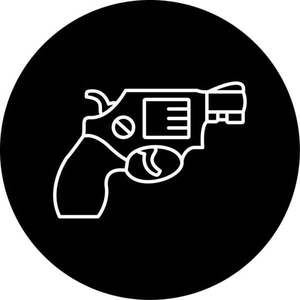 Револьвер Іконка Векторні Ілюстрації — стоковий вектор