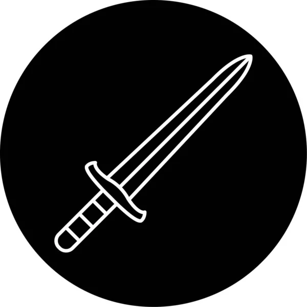 Espada Icono Vector Ilustración — Vector de stock