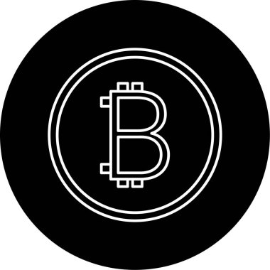 Bitcoin simgesi vektör illüstrasyonu