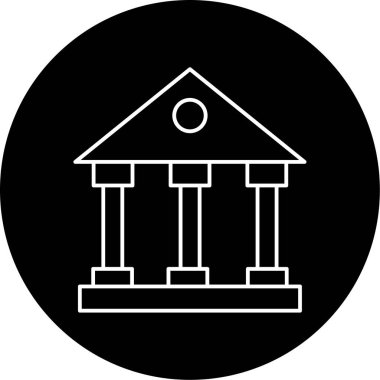 banka simgesi vektör illüstrasyonu