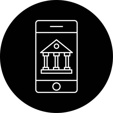 mobil bankacılık simgesi vektör illüstrasyonu