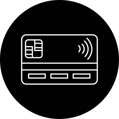 Kredi kartı ikonu vektör illüstrasyonu