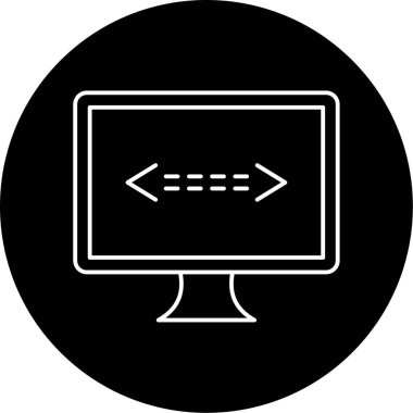 Arka uç simgesi vektör illüstrasyonu