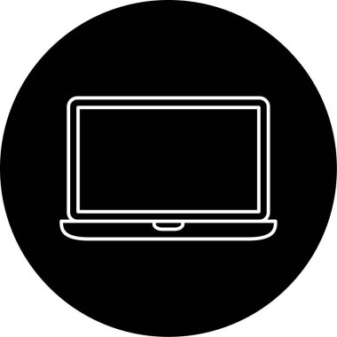 Dizüstü bilgisayar simgesi vektör çizimi