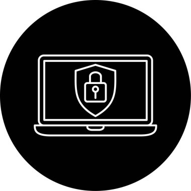 Veri Güvenlik simgesi vektör illüstrasyonu