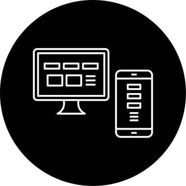 Ui Tasarım simgesi vektör illüstrasyonu