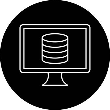 Veri tabanı simgesi vektör çizimi