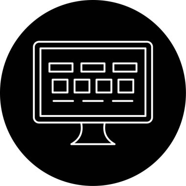 Ön uç simge vektör illüstrasyonu