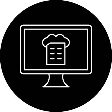 Bulut Kodlama simgesi vektör illüstrasyonu