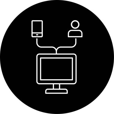 Bağlı simge vektör illüstrasyonu