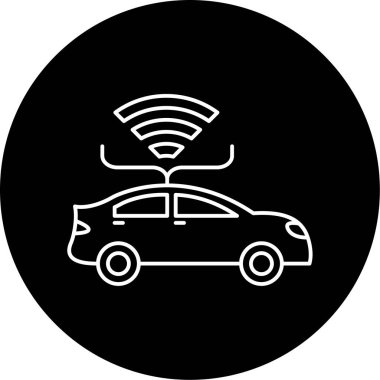 Otomatik Otomobil ikonu vektör illüstrasyonu