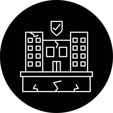 Deprem simgesi vektör illüstrasyonu