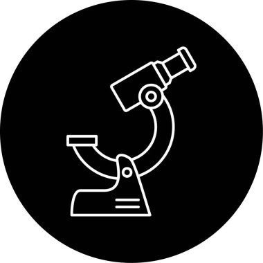 Mikroskop simgesi vektör çizimi