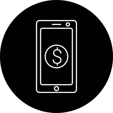 mobil ödeme simgesi vektör çizimi