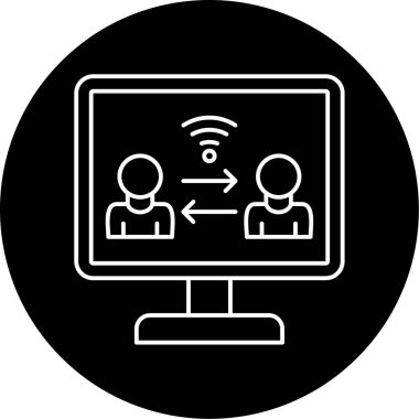 Sosyal ortam simgesi vektör illüstrasyonu