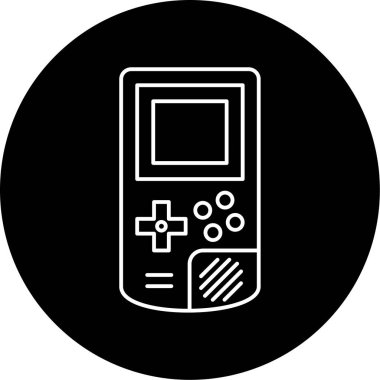 Gameboy simgesi vektör illüstrasyonu