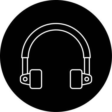 kulaklık simgesi vektör illüstrasyonu