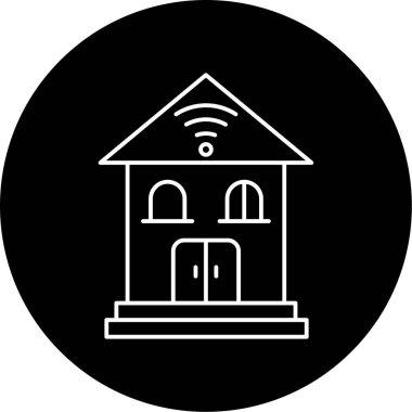 akıllı ev simgesi vektör illüstrasyonu