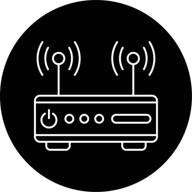 Wi-fi yönlendirici vektör illüstrasyonu