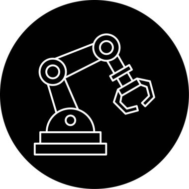 Robotik kol simge vektör çizim