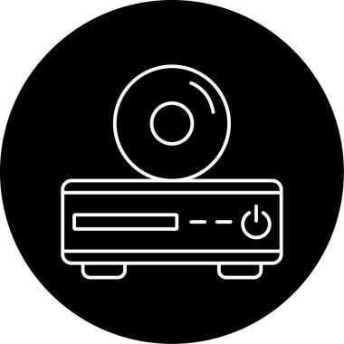 CD çalar simge vektör çizim