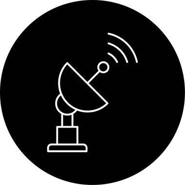 uydu anten ikonu vektör illüstrasyonu