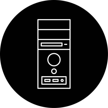 Cpu simge vektör illüstrasyonu