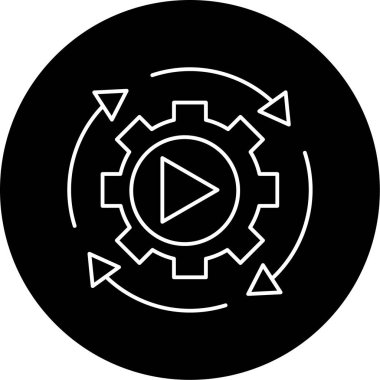 Otomasyon simgesi vektör illüstrasyonu