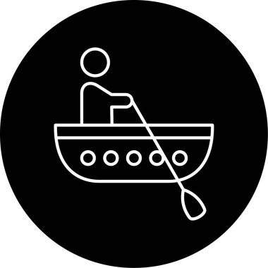 Rafting simgesi vektör illüstrasyonu