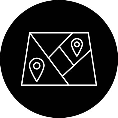 Harita Yer belirleyici ikon vektör illüstrasyonu